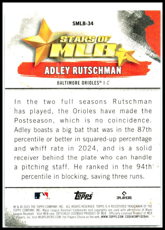 2025 Topps Stars of MLB #SMLB-34 Adley Rutschman Baltimore Orioles