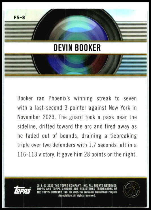 2024-25 Topps Chrome Film Study Blue Basketball #FS-8 Devin Booker Suns