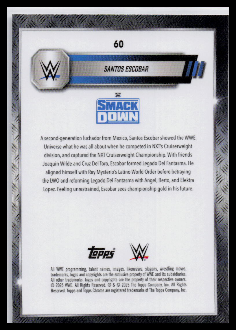 2024 Topps Chrome WWE #60 Santos Escobar