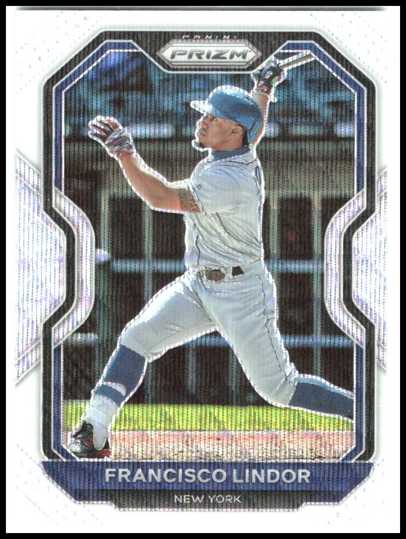 2021 Panini Prizm White Wave Prizm #80 Francisco Lindor New York Mets