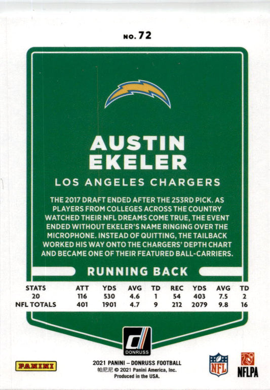 2021 Donruss #72 Austin Ekeler Los Angeles Chargers
