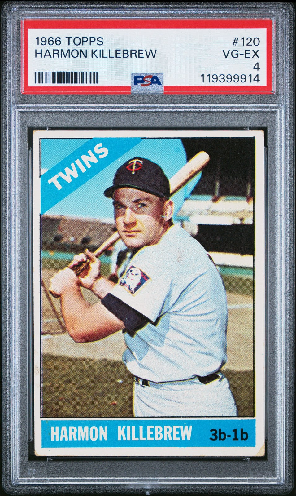 1966 Topps #120 Harmon Killebrew Minnesota Twins PSA 4