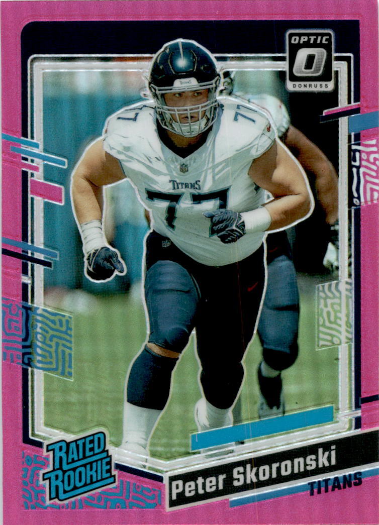 2023 Donruss Optic Pink #296 Peter Skoronski Tennessee Titans