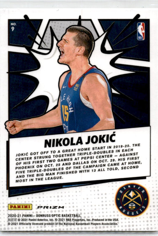 2020 Donruss Optic My House Holo #9 Nikola Jokic Denver Nuggets