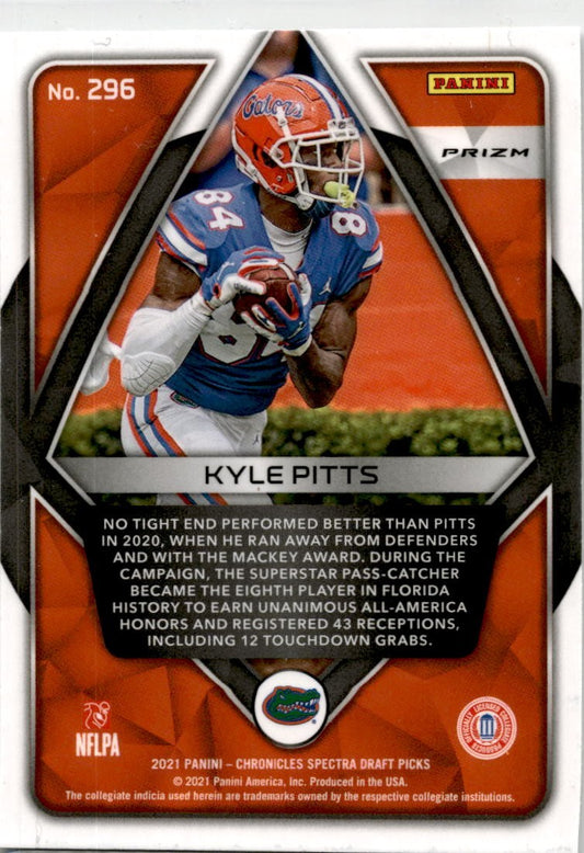 2021 Panini Chronicles Spectra Draft Picks Silver #296 Kyle Pitts falcon/Gators