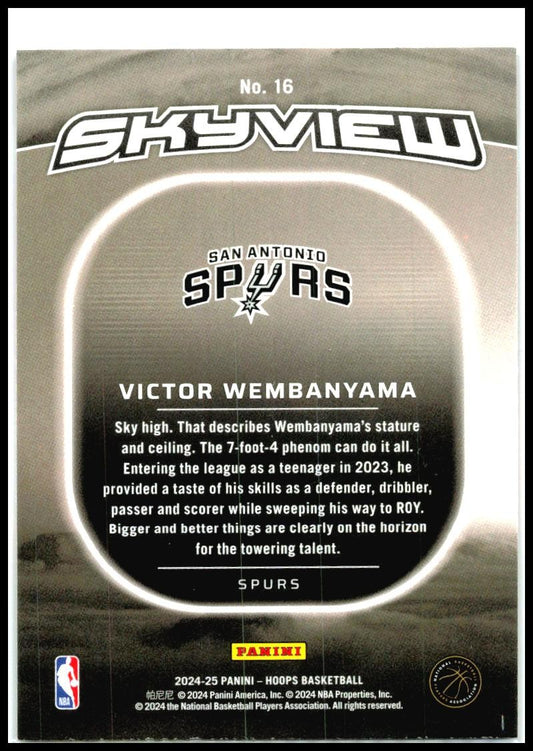 2024-25 Hoops Winter Skyview #16 Victor Wembanyama San Antonio Spurs