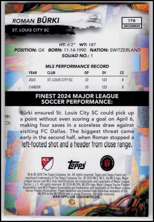 2024 Finest MLS #178 Roman Bürki