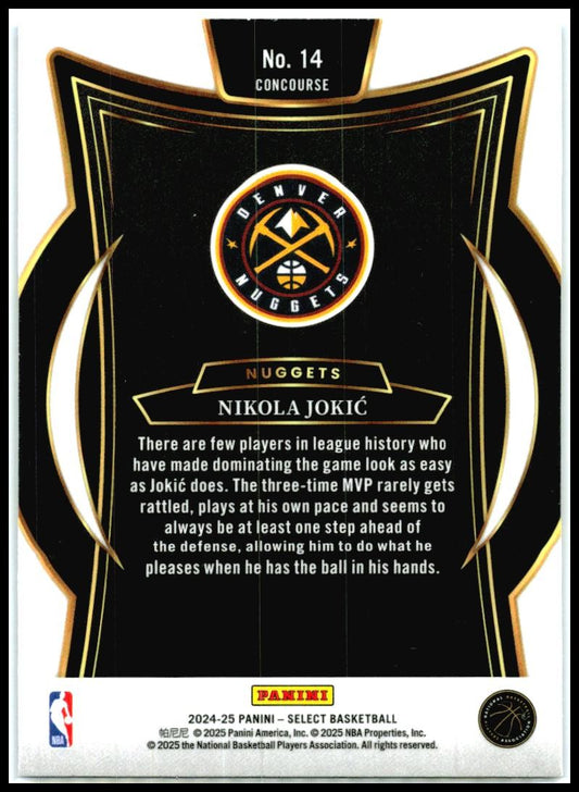 2024-25 Panini Select Blue #14 Nikola Jokic
