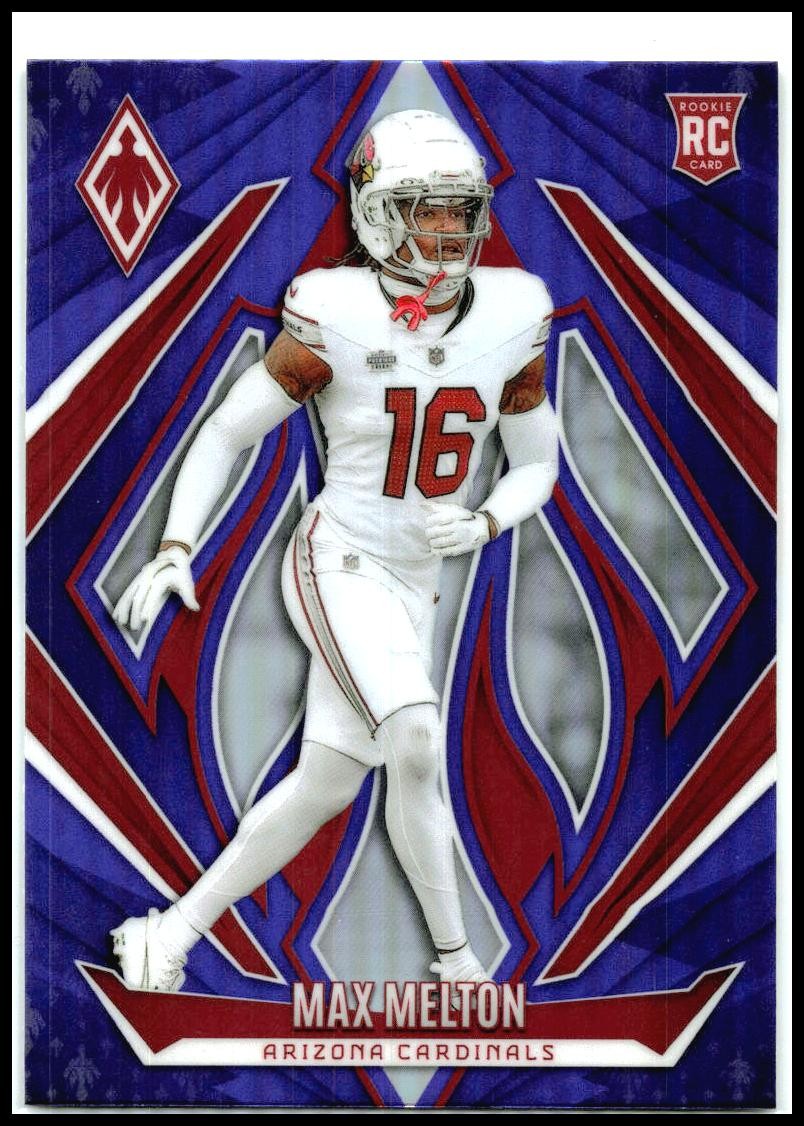 2024 Panini Phoenix Purple #227 Max Melton Rookie Arizona Cardinals