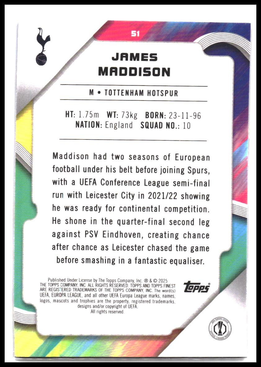 James Maddison #51 2024-25 Finest UEFA Club Competitions