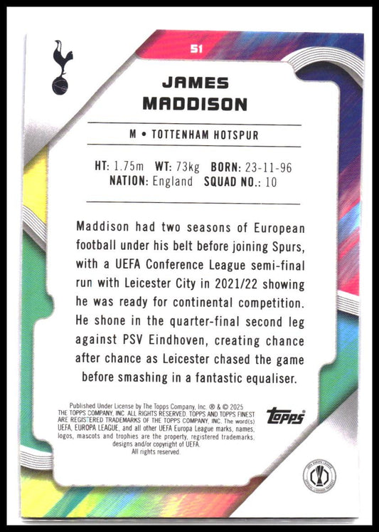 James Maddison #51 2024-25 Finest UEFA Club Competitions