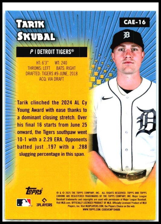 2025 Topps Chrome All-Etch #CAE-16 Tarik Skubal Tigers