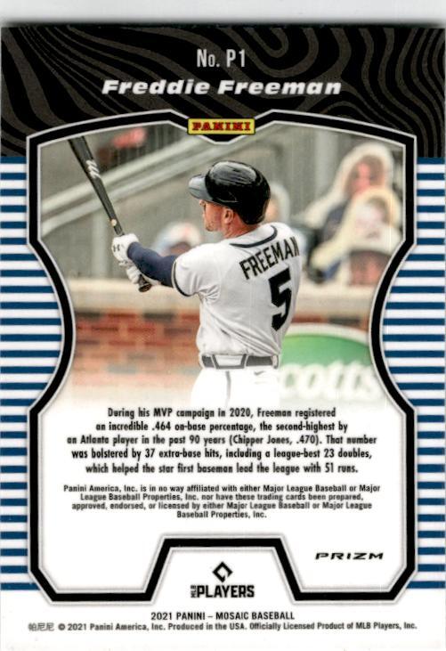 2021 Panini Mosaic Producers Mosaic #P1 Freddie Freeman