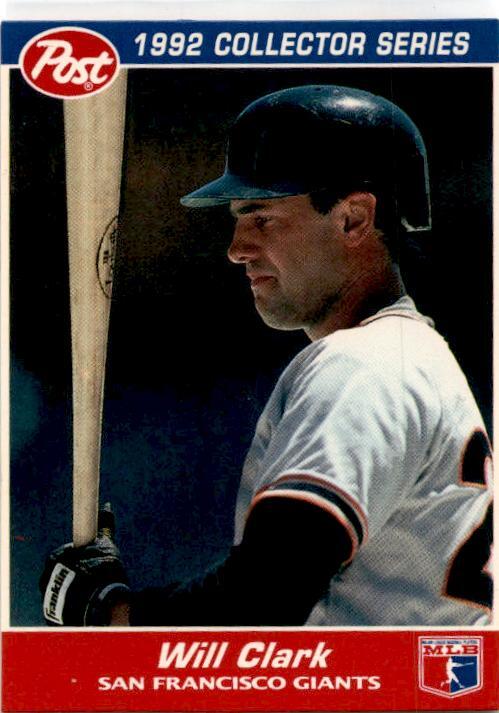 1992 Post Cereal #14 Will Clark San Francisco Giants