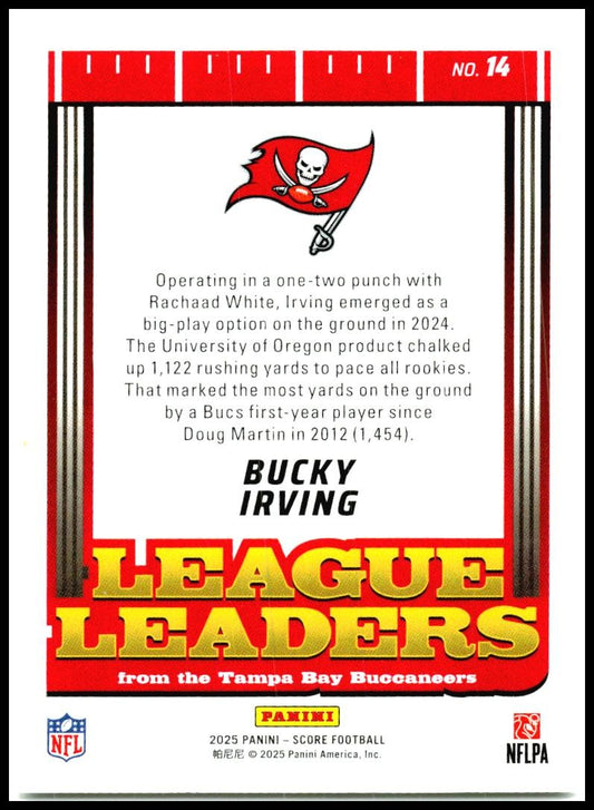 2025 Score League Leaders #14 Bucky Irving