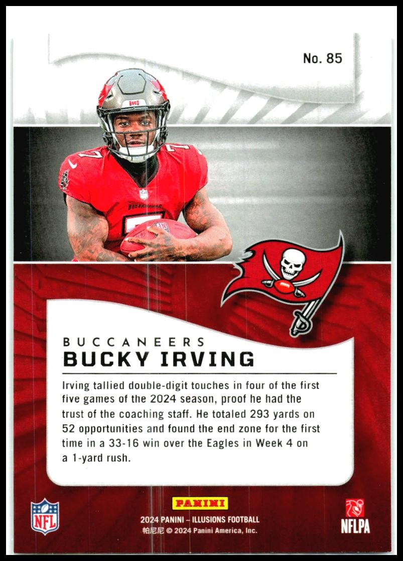 2024 Panini Illusions Emerald Trophy Collection #85 Bucky Irving Tampa Bay