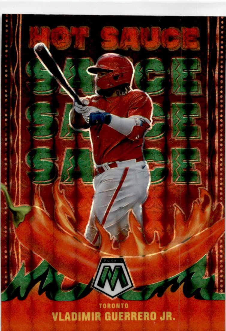 2022 Mosaic   Hot Sauce Green Mosaic Prizm #HS-5 Vladimir Guerrero Jr. Blue Jays