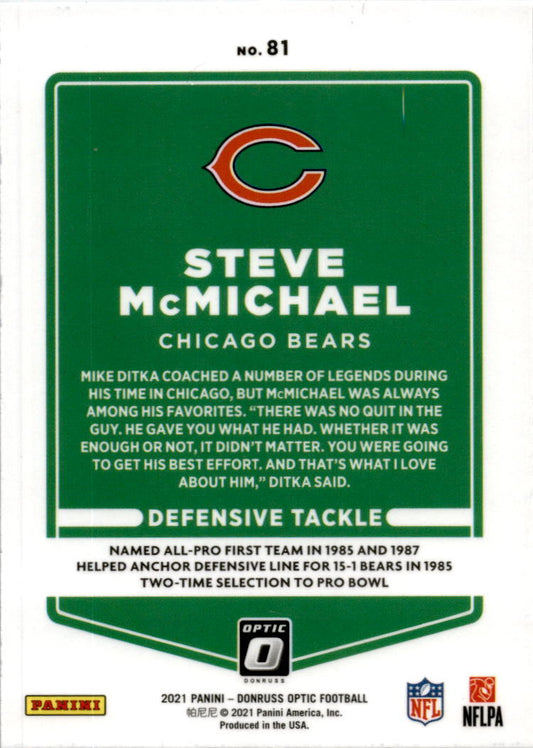 2021 Donruss Optic #81 Steve McMichael Chicago Bears