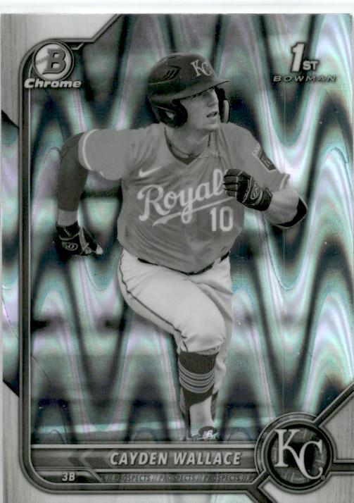 2022 Bowman Draft Chrome Black & White RayWave Refractor #BDC-12 Cayden Wallace