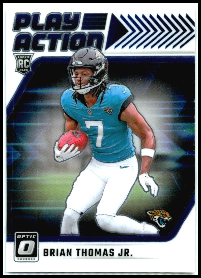 2024 Donruss Optic Play Action #7 Brian Thomas Jr. Jacksonville Jaguars