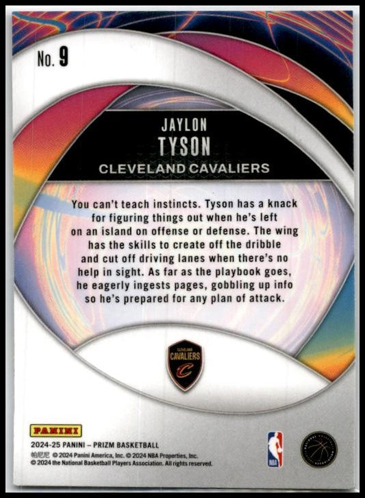 2024-25 Panini Prizm Instant Impact #9 Jaylon Tyson Cleveland Cavaliers