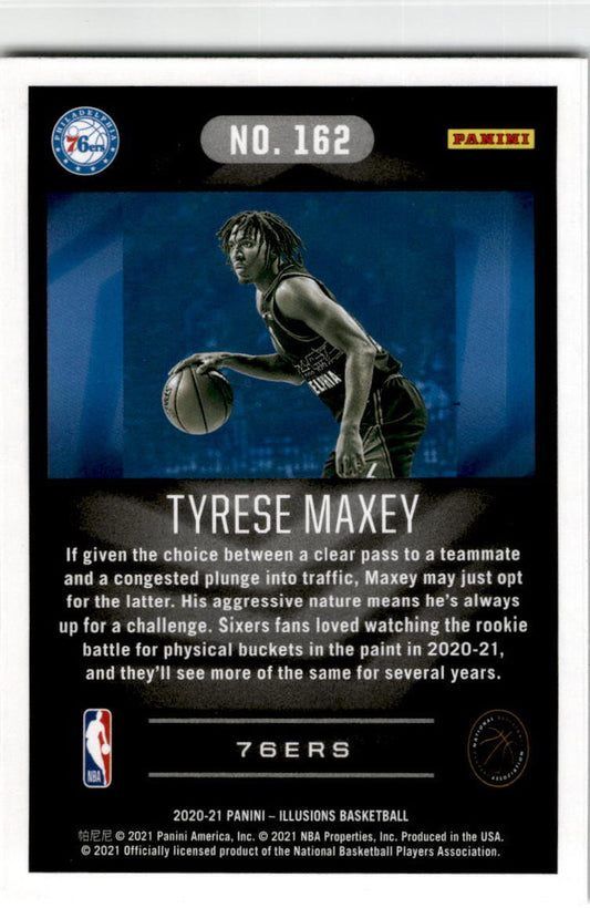 2020 Panini Illusions #162 Tyrese Maxey Rookie Philadelphia 76ers