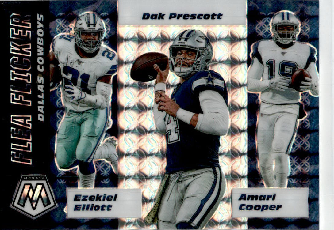 2020 Mosaic Flea Flick Prizm #FF5 Ezekiel Elliott / Amari Cooper / Dak Prescott