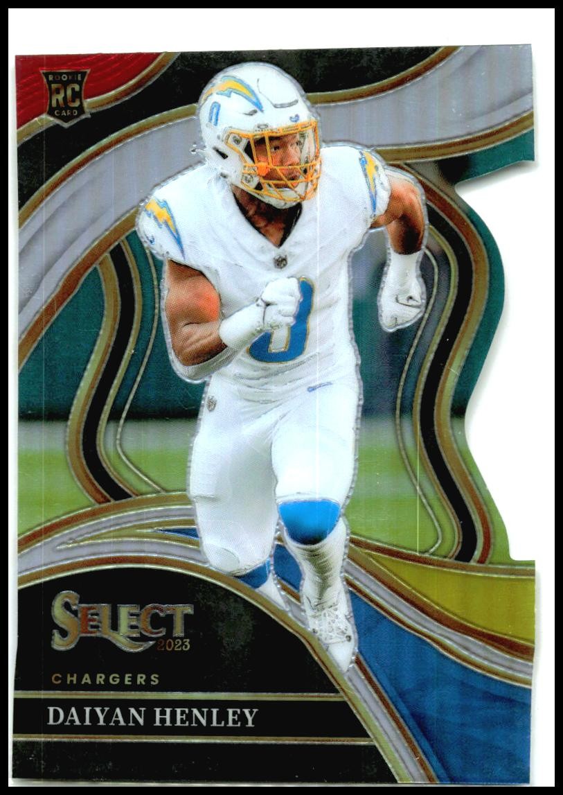 2023 Panini Select Red and Yellow Prizms Die Cuts #283 Daiyan Henley Chargers