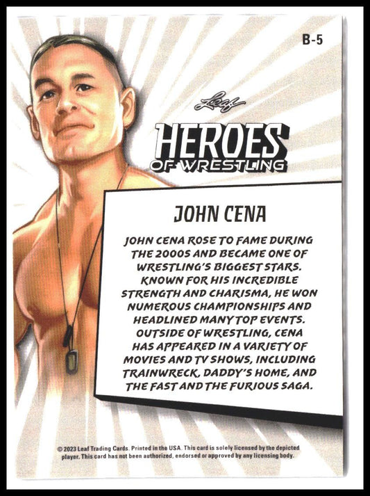 John Cena #B-5 2023 Leaf Heroes of Wrestling