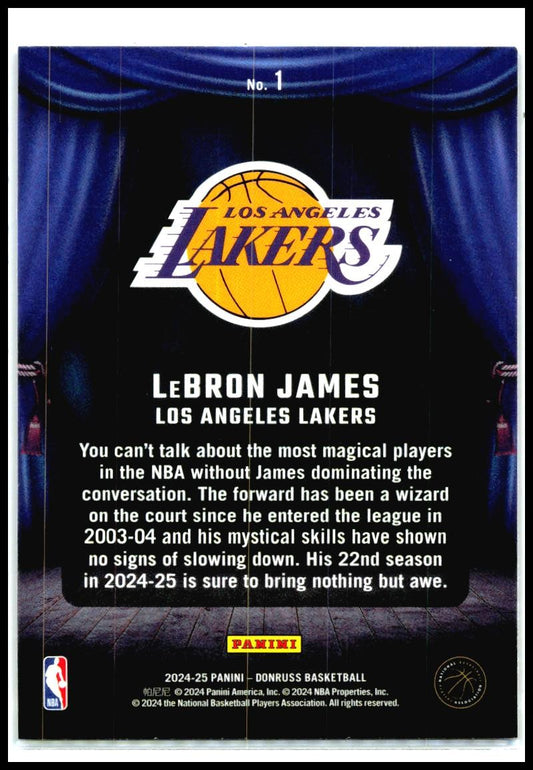 2024-25 Donruss Magicians #1 LeBron James Los Angeles Lakers