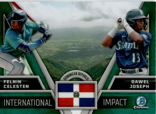 2024 Bowman Chrome International Impact #II-12 Celesten / Joseph Seattle Mariner