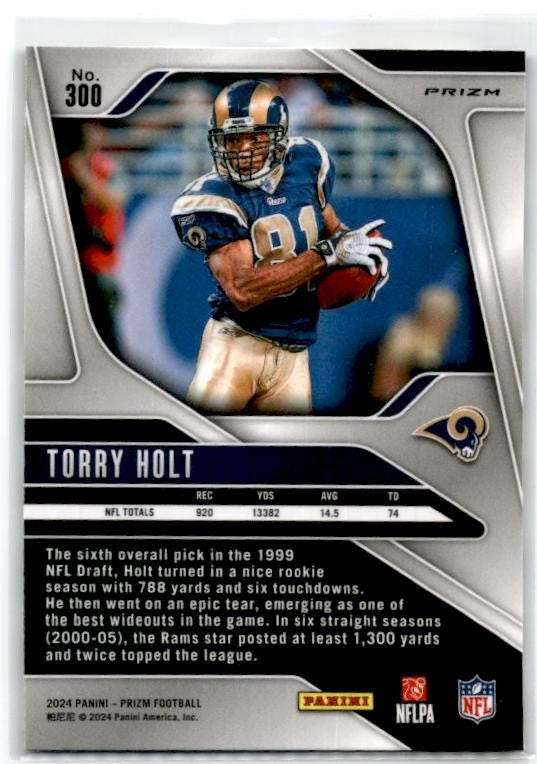 2024 Panini Prizm Red White and Blue #300 Torry Holt St. Louis Rams