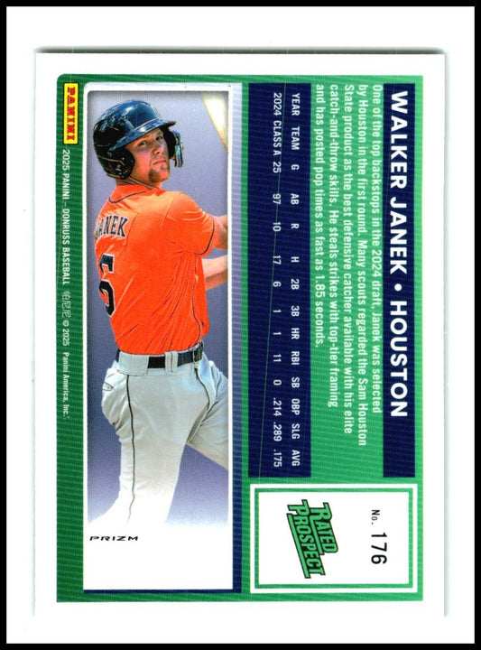 2025 Donruss Circles Prizm #176 Walker Janek Houston Astros