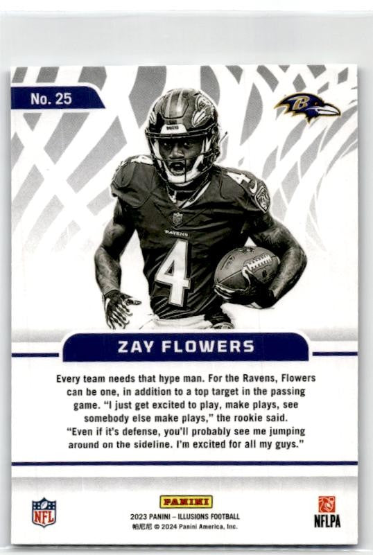 2023 Panini Illusions Amazing #25 Zay Flowers Baltimore Ravens