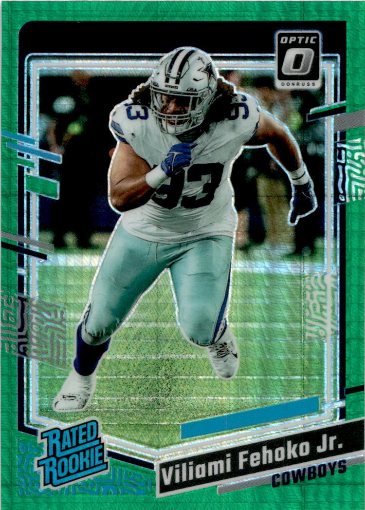2023 Donruss Optic Green Hyper #229 Viliami Fehoko Jr. Dallas Cowboys