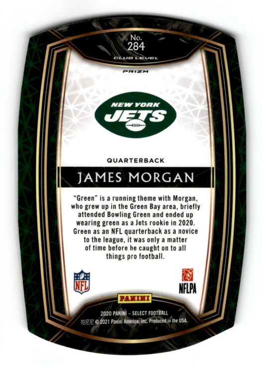2020 Panini Select Maroon Prizm Die-Cut James Morgan Rookie New York Jets #284