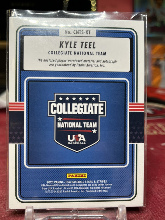 2023 PANINI STARS AND STRIPES USA #CNTS-KT KYLE TEEL AUTO Rookie Blue Ink