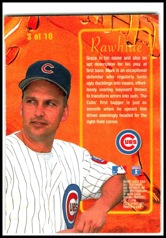 1996 Ultra Rawhide #3 Mark Grace Chicago Cubs