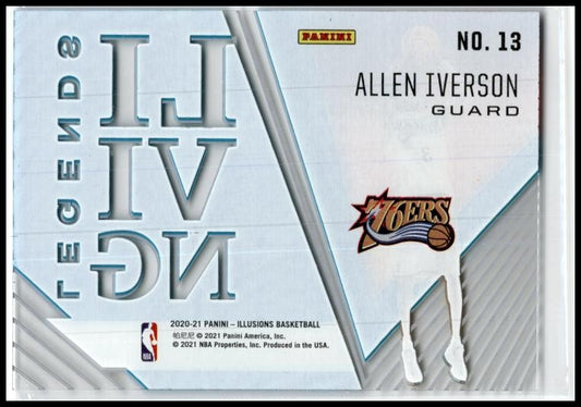2020-21 Panini Illusions Living Legends Sapphire #13 Allen Iverson 76ers