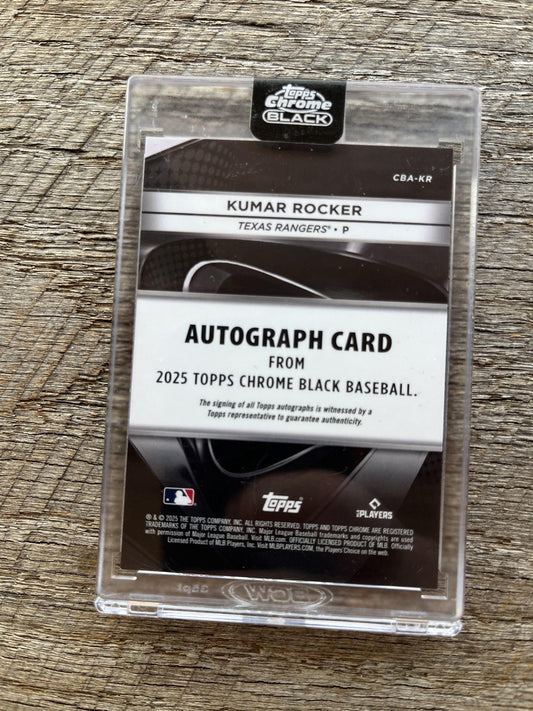 2025 Topps Chrome Black Auto Gold Mini-Diamond #CBA-KR Kumar Rocker Auto Texas