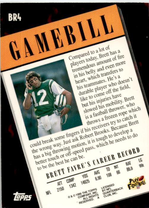 1996 Topps Broadway's Review #BR4 Brett Favre Green Bay Packers