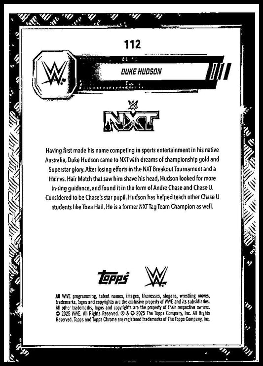 2025 Topps Chrome WWE #112 Duke Hudson