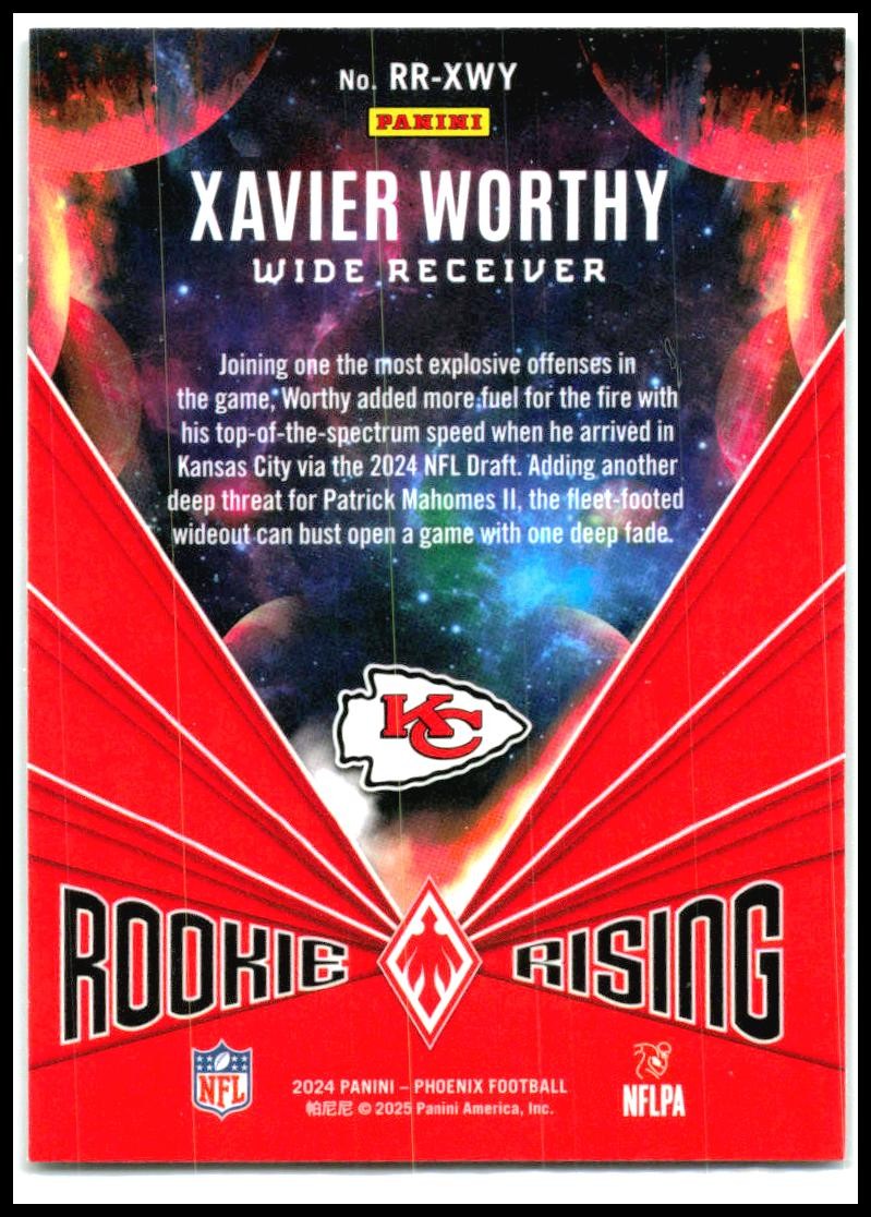 2024 Panini Phoenix #RR-XWY Xavier Worthy Kansas City Chiefs
