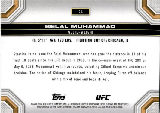 2024 Topps Chrome UFC X-Fractor #24 Belal Muhammad