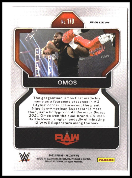 Omos #170 2022 Panini Prizm WWE Red, White and Blue