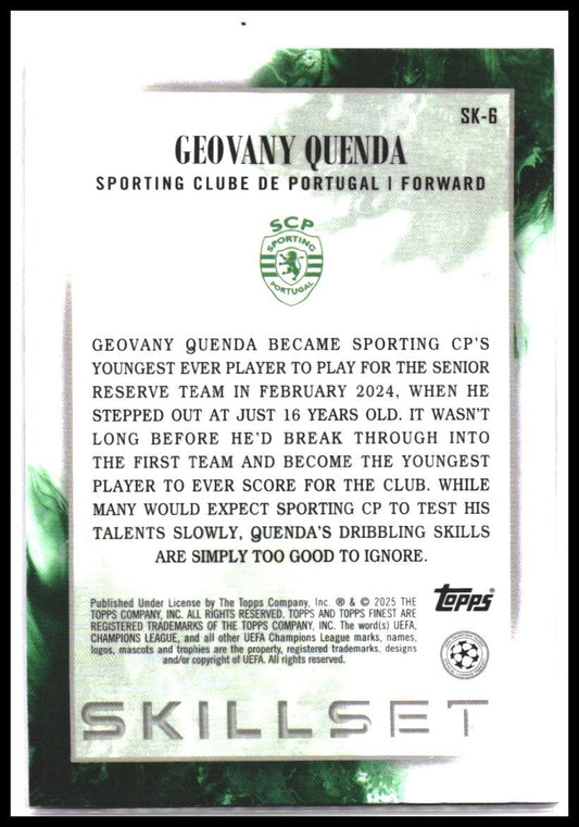 2024-25 Finest UEFA Club Competitions #SK-6 Geovany Quenda Finest Skillset