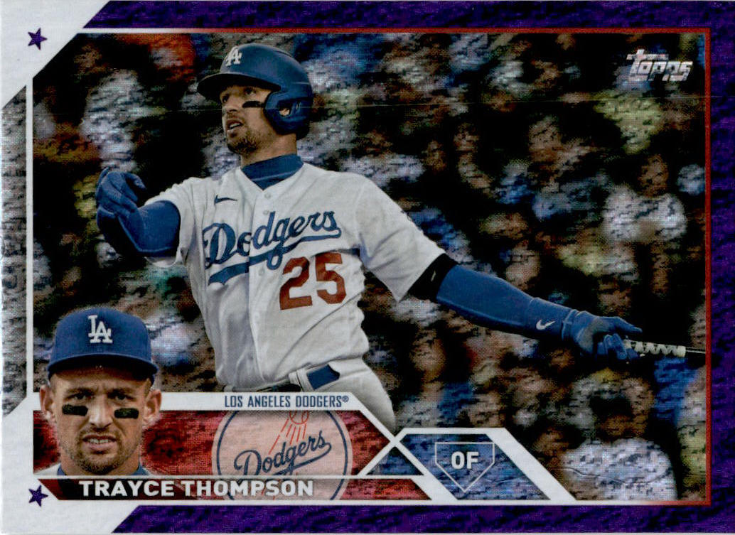 2023 Topps Purple Foilboard #343 Trayce Thompson /799 Los Angeles Dodgers