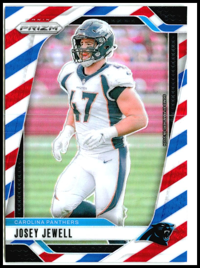 2024 Panini Prizm Red White and Blue #42 Josey Jewell Carolina Panthers