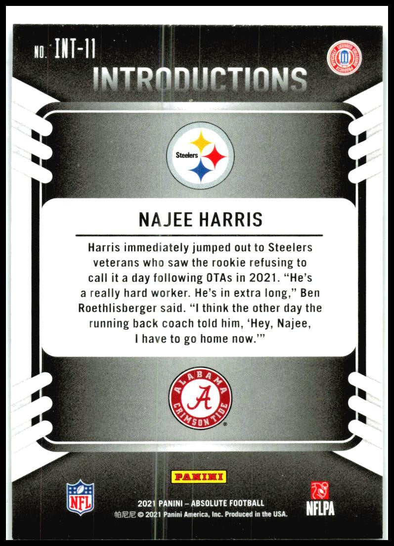 2021 Panini Absolute Introductions #INT-11 Najee Harris
