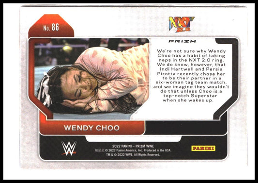 Wendy Choo #86 2022 Panini Prizm WWE Red, White and Blue Rookie RC
